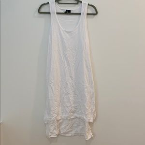 High-Low White Cotton Dress